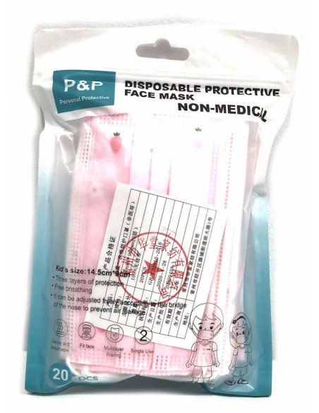 Máscara protectora quirúrgica niños 20 ud