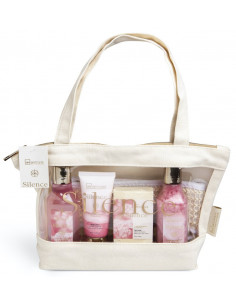 Neceser Silence set 5 productos baño romero y eucalipto