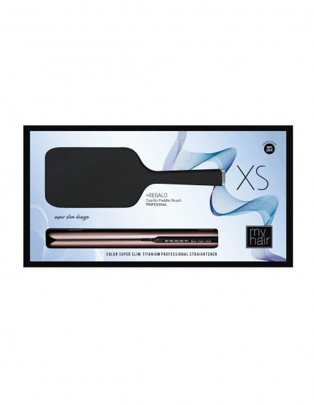 Set My Hair plancha XS Metal Pink + cepillo paleta AGV