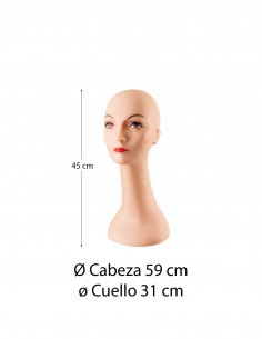 Maniquí portapelucas 45 cm alto Eurostil