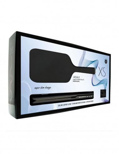 Set My Hair plancha XS Matt Black + cepillo paleta AGV