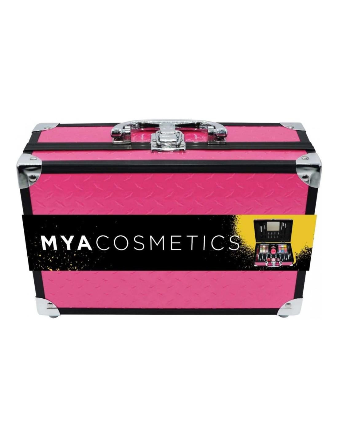 mya travel metalic pink maletin de maquillaje metalico - delaUz