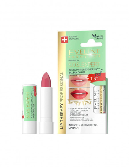 Bálsamo labial regenerador SOS tint Eveline Rojo