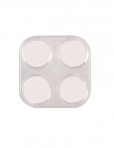 Contenedor vacío transparente para 4 godet Grimas