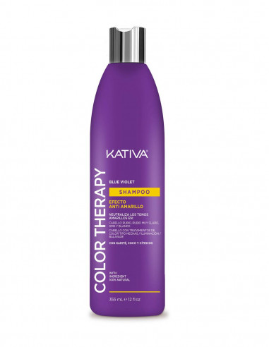 Champú Color Therapy Blue Violet anti amarillos Kativa 355 ml