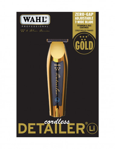 Máquina Detailer 5 Stars Cordless Gold Edition Wahl Packaging