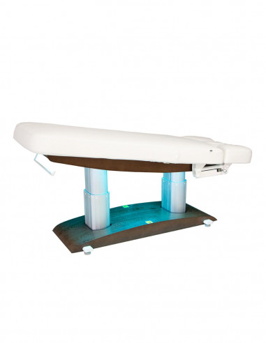 Camilla eléctrica Troch Weelko Base Oscura Inclinada LED Azul