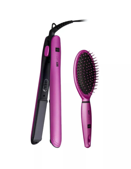 Mygift plancha + cepillo Labor pro Fucsia