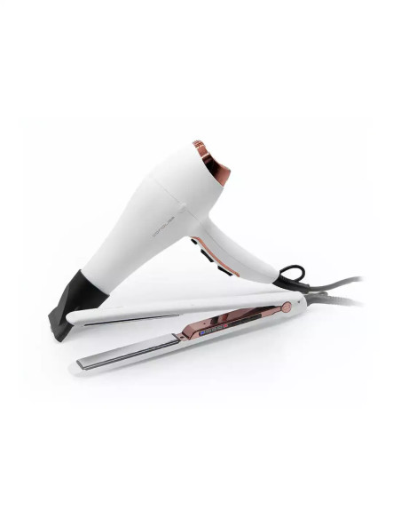 Packs plancha C3 + Secador Flow Corioliss White Copper
