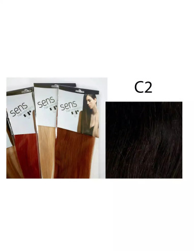 Cabello natural 3 clips 50 cm 22 grs Sens Hair