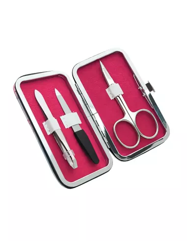 Estuche de manicura boquilla blanco 3 Claveles