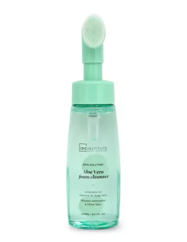 Espuma Limpiadora Aloe Vera con Cepillo Exfoliante IDC 240 ml