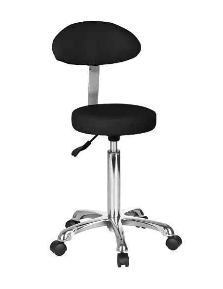 Taburete Fast con respaldo Weelko Negro