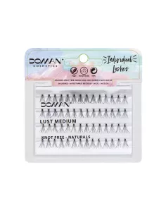 Pestañas Individuales Sin Nudo Lust Medianas Doman