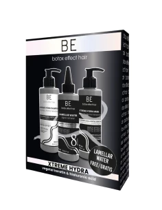 Pack de hidratación extrema efecto botox con champú + mascarilla + agua lamelar