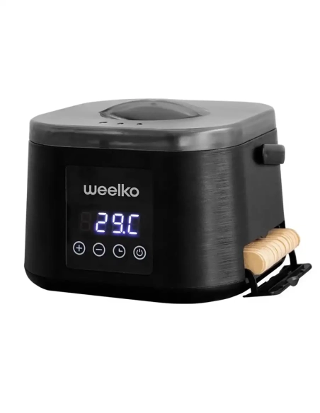 Epilspat Calentador de cera con pantalla digital Negro