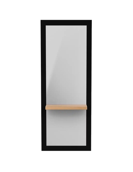 Tocador vertical negro repisa roble