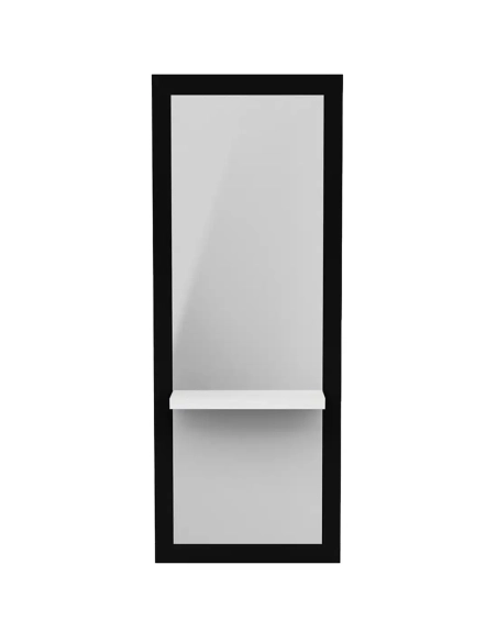 Tocador vertical negro repisa blanca
