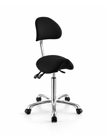 Taburete Noble Pony con respaldo Weelko Negro