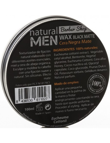 Cera mate Styling Natural Men Negra