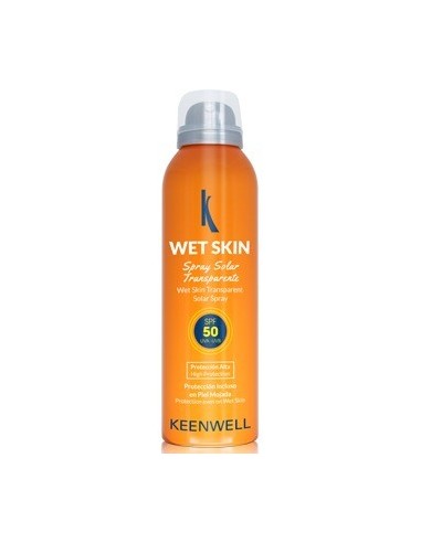 Protector solar en spray transparente Wet Skin SPF 50 Keenwell