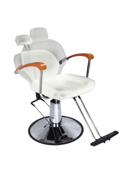 Silla reclinable hidráulica blanca Eurostil