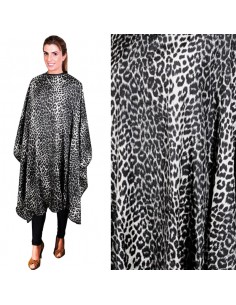 Capa para corte de nylon leopardo blanco Eurostil