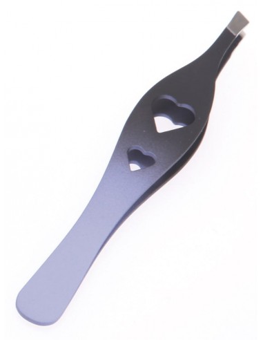Pinza para depilar Vip & Chic corazón con punta slant y funda Asuer Group violeta