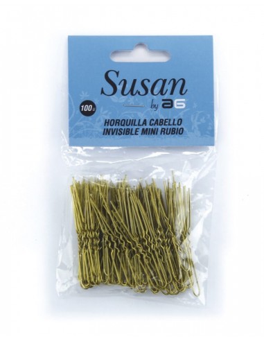 Horquilla invisible mini Susan Asuer Group 100 unidades rubio