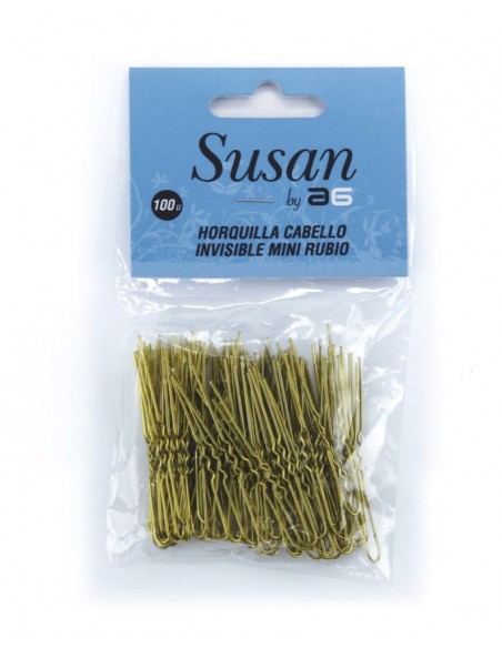 Horquilla invisible mini Susan Asuer Group 100 unidades rubio