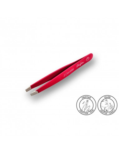 Pinza Parfum para depilar sesgada 9.5 cm 3 Claveles