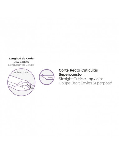 Alicate para cutícula 5 mm 10 cm